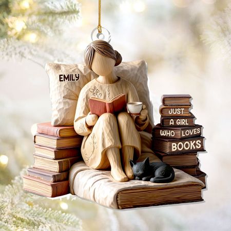 Just A Girl Who Loves Books - Personalized 1-Layer Acrylic Ornament